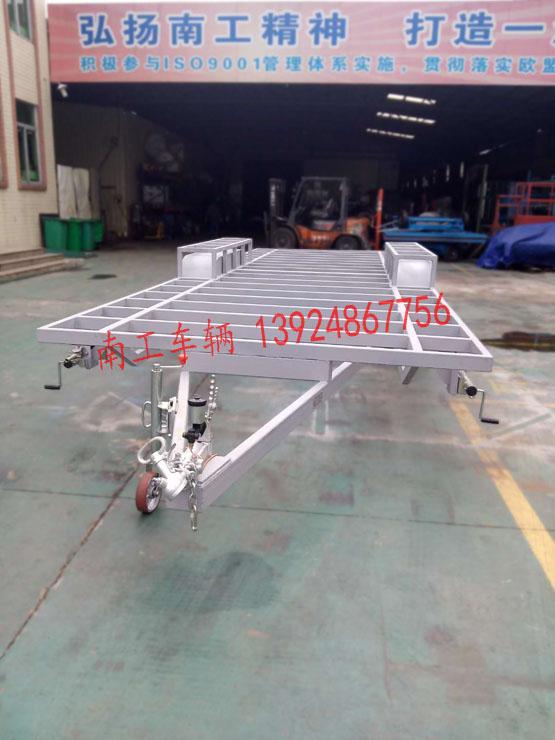 4噸骨架式拖車底盤(pán) 全掛型工具拖車